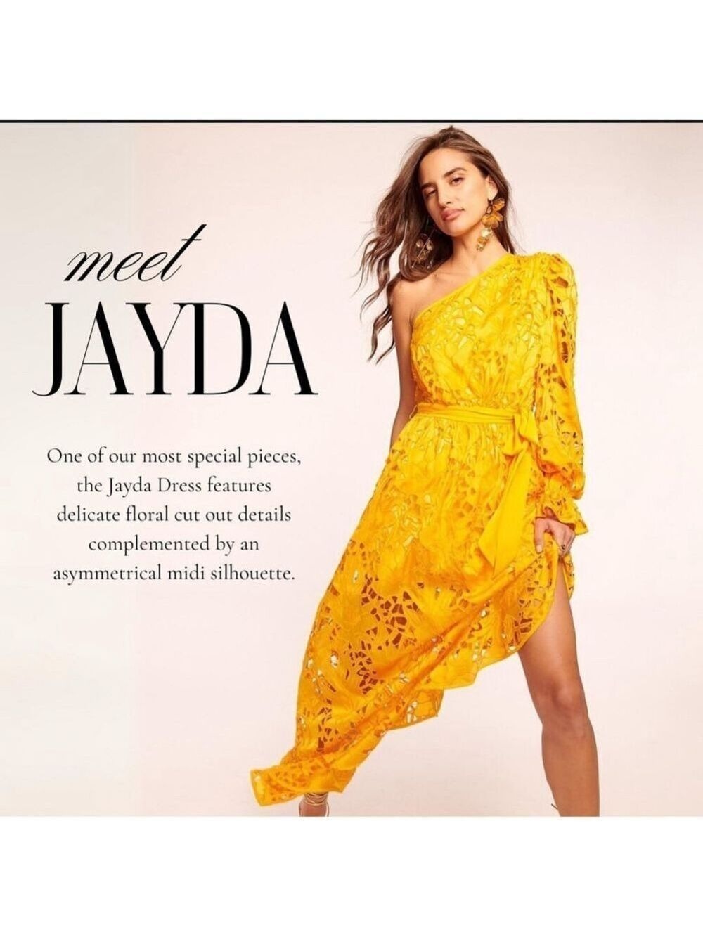 Ramy Brook $1295 MSRP Orange Jayda One Shoulder Midi Dress Size 2